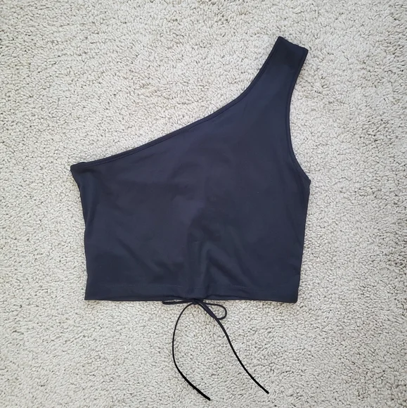 Forever 21 black off the shoulder lace up crop top - Picture 6 of 6